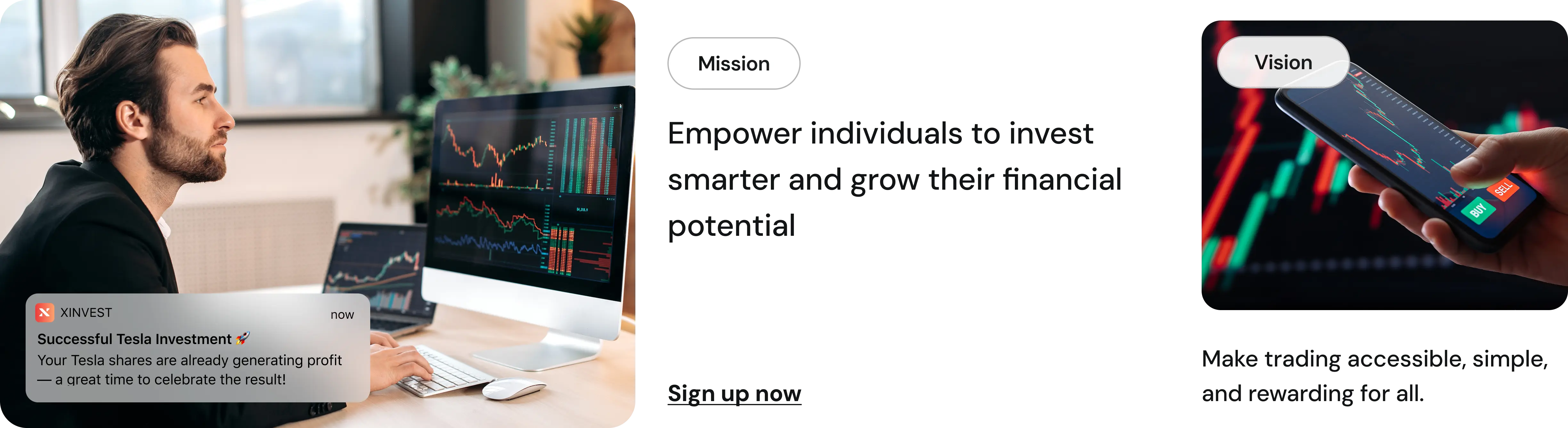 Mission: Empower individuals to invest smarter and grow their financial potential. Vision: Make trading accessible, simple, and rewarding for all..