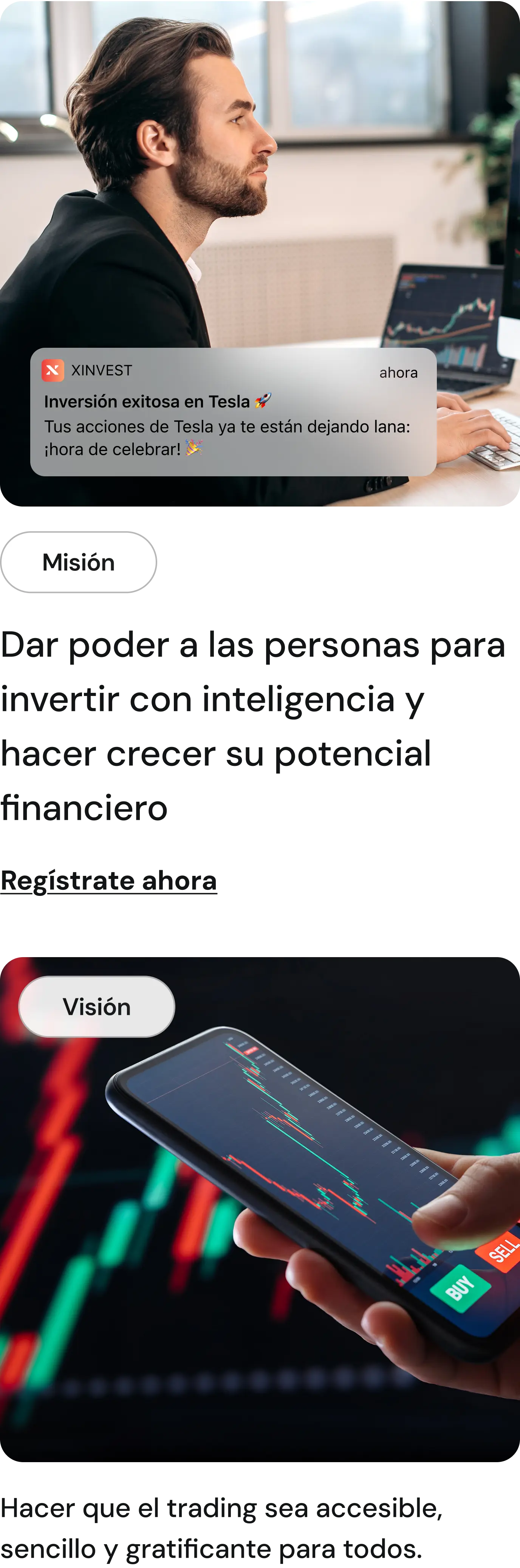 Mission: Empower individuals to invest smarter and grow their financial potential. Vision: Make trading accessible, simple, and rewarding for all..