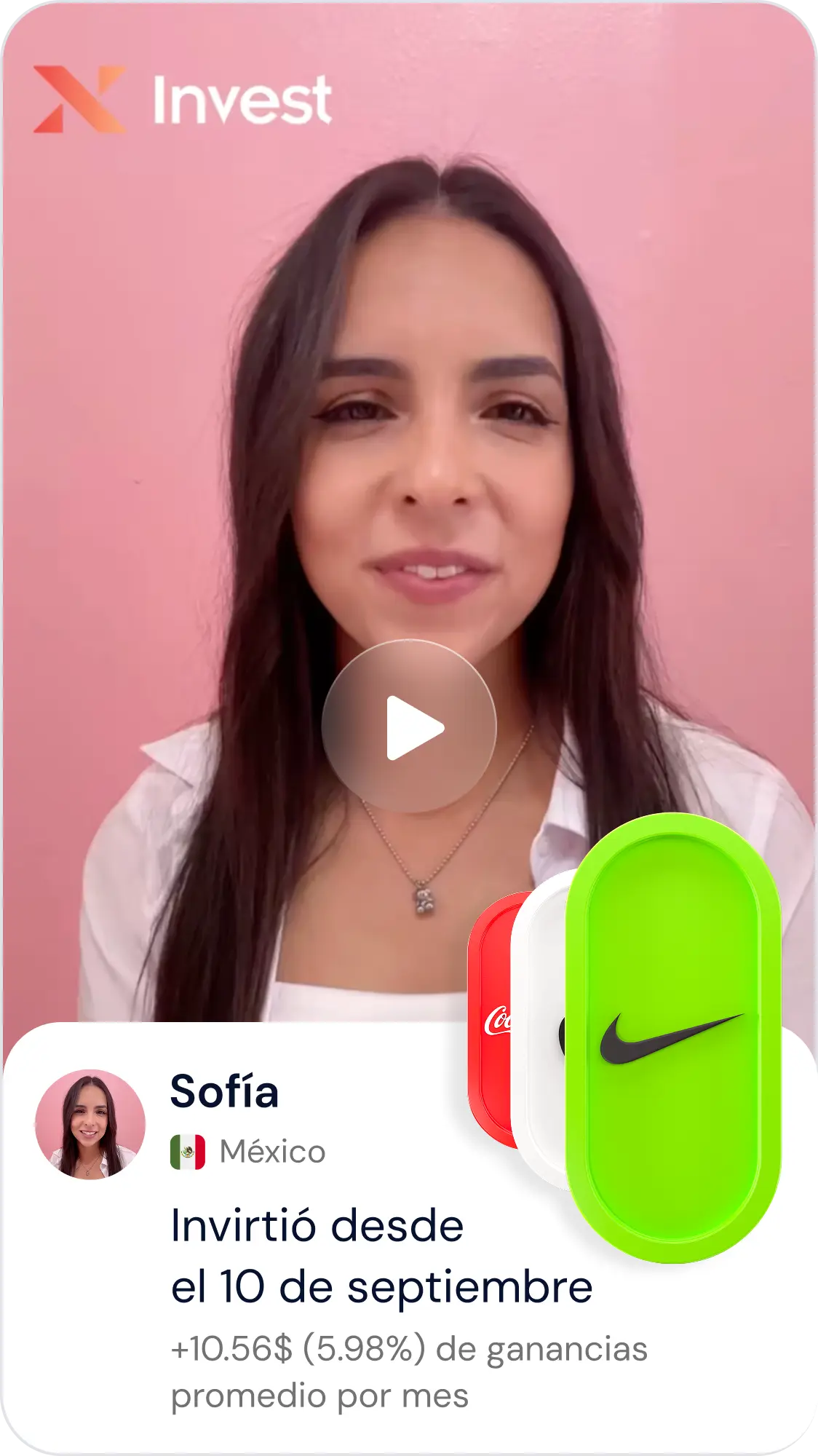 Sofia: Invirtió desde el 10 de septiembre +10.56$ (5.98%) de ganancias promedio por mes