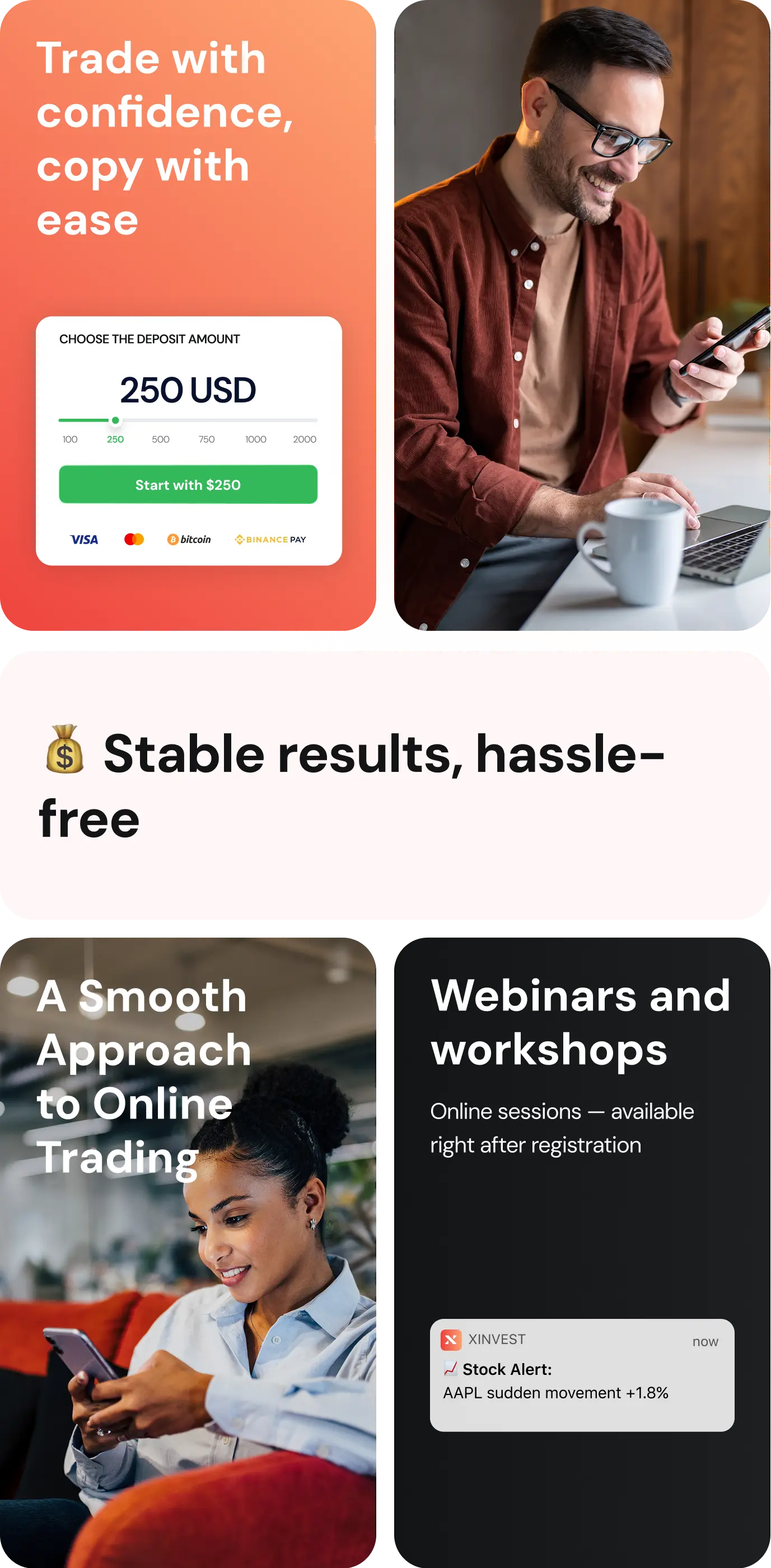 💰 Stable results, hassle-free, Instant Alerts Wherever You Are, Earn automatically with XInvest AI